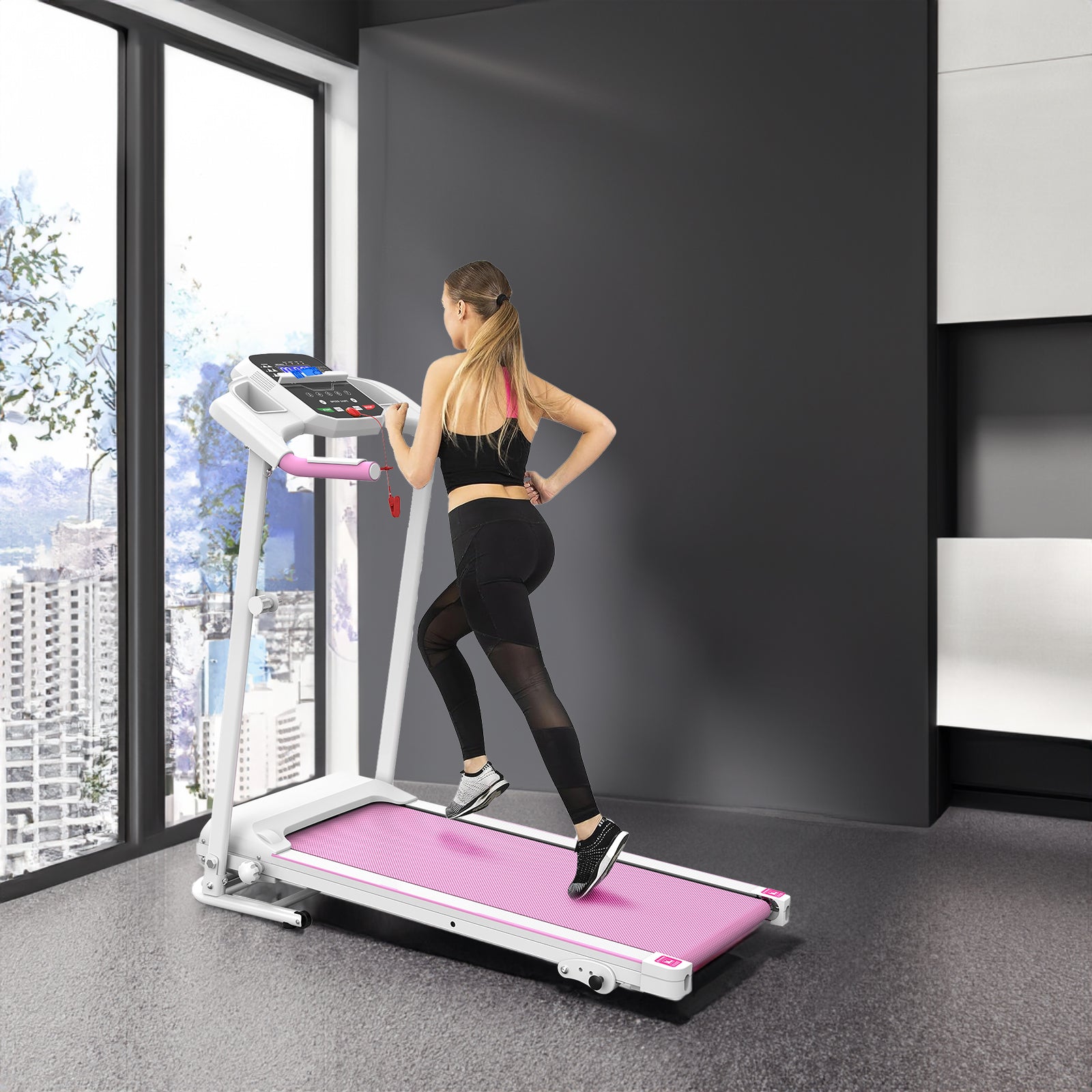 Foldable 2.5HP Electric Treadmill Home Gym Running Machine