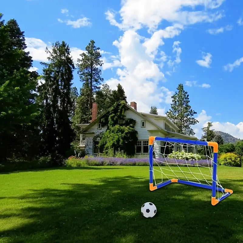 Mini Foldable Soccer Set Detachable Posts Kids Outdoor