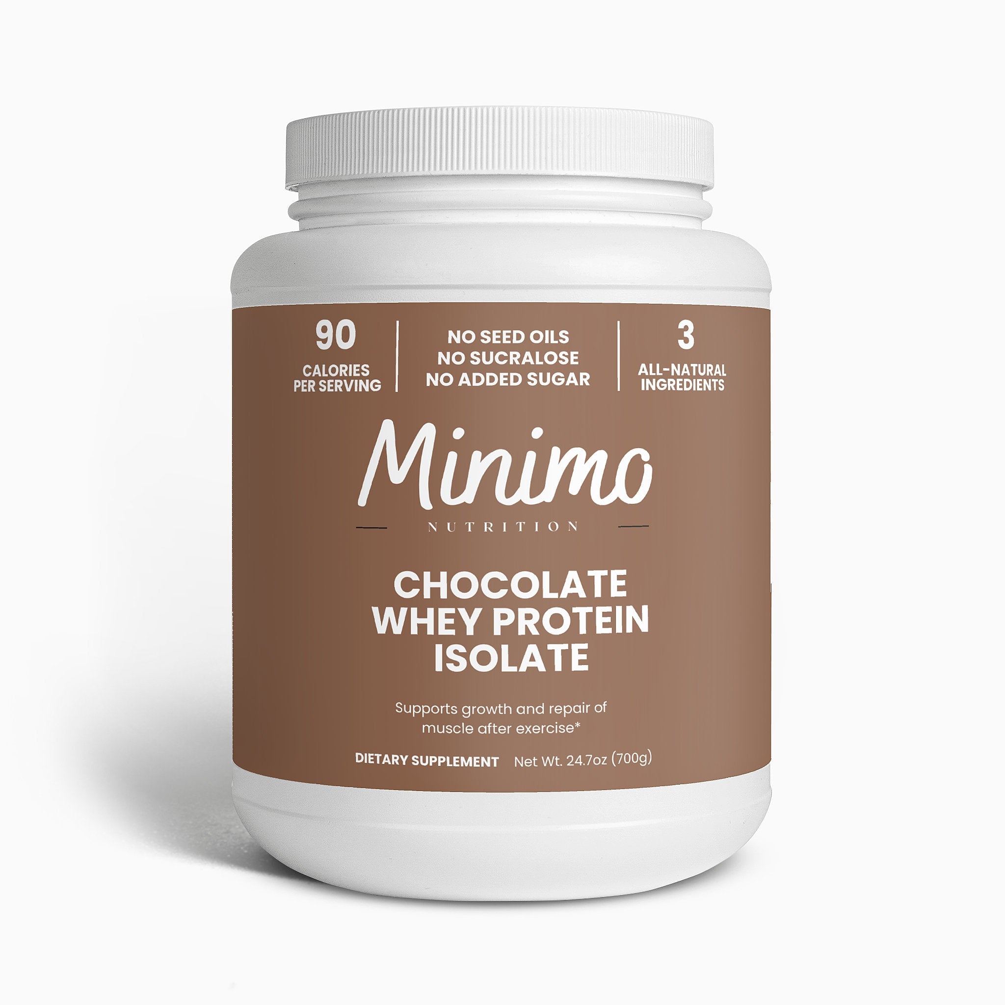 Chocolate Whey Isolate Protein Powder 1.54lbs Supplement