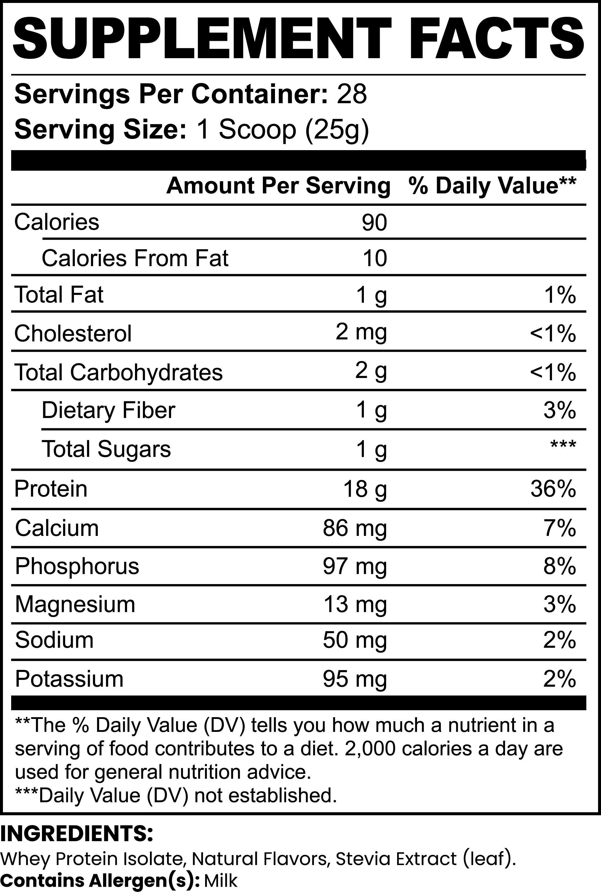 Chocolate Whey Isolate Protein Powder 1.54lbs Supplement