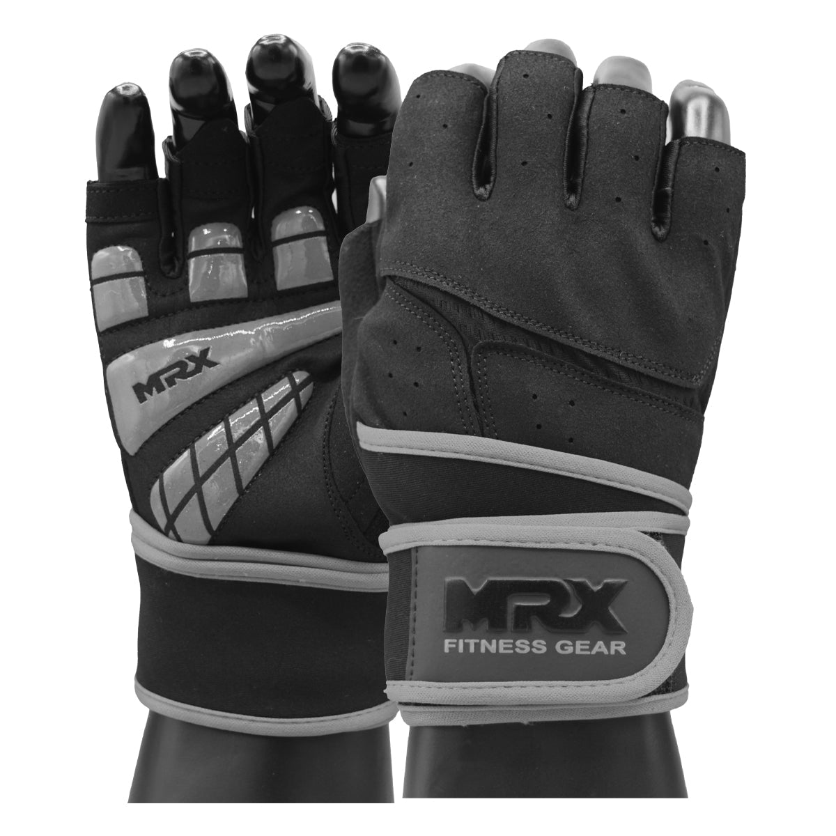 Weightlifting Gloves Long Wrist Strap Gym Training