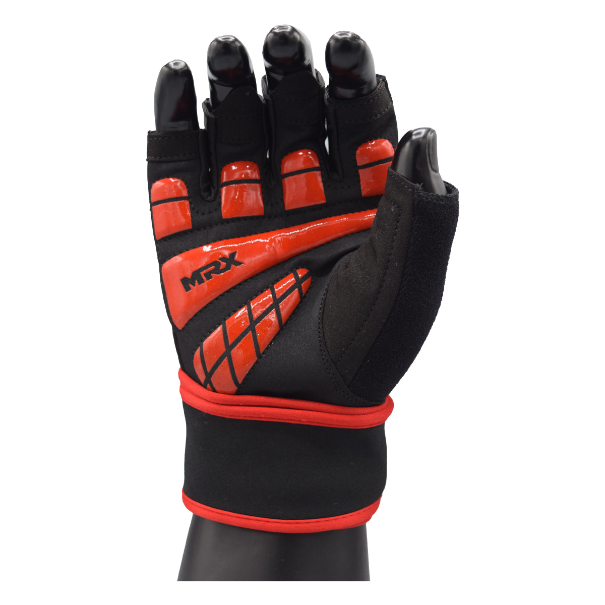 Weightlifting Gloves Long Wrist Strap Gym Training