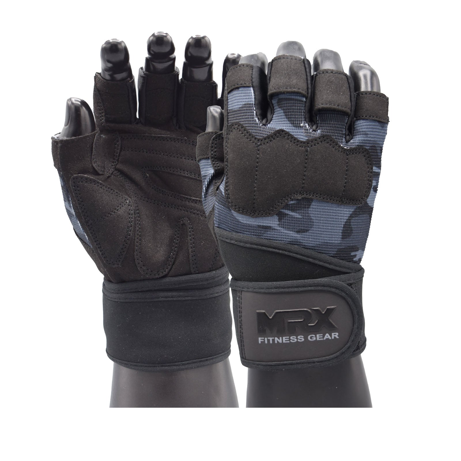 Weightlifting Gloves Long Wrist Strap Gym Training