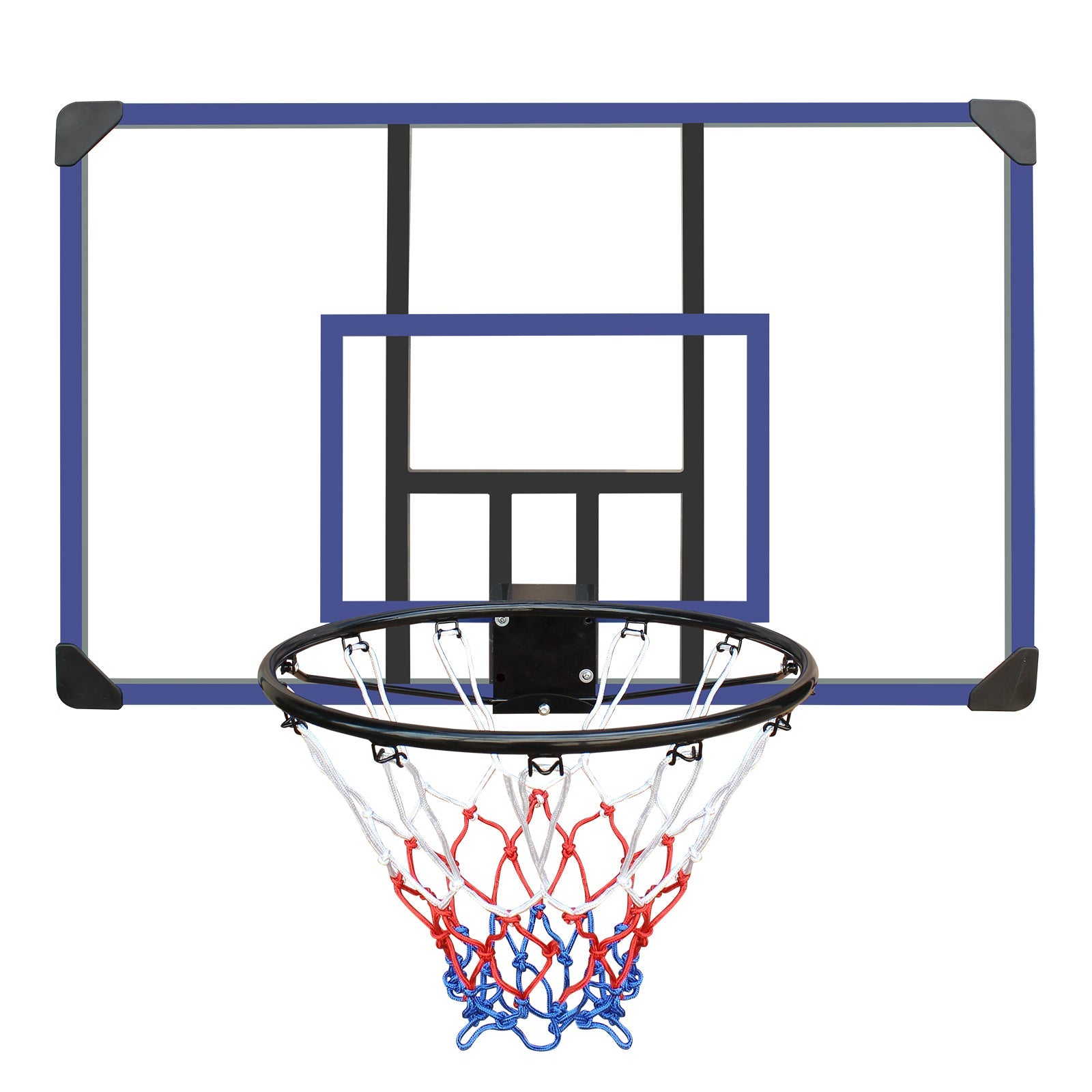 Wall Mounted Basketball Hoop Shatterproof Backboard Foldable Net