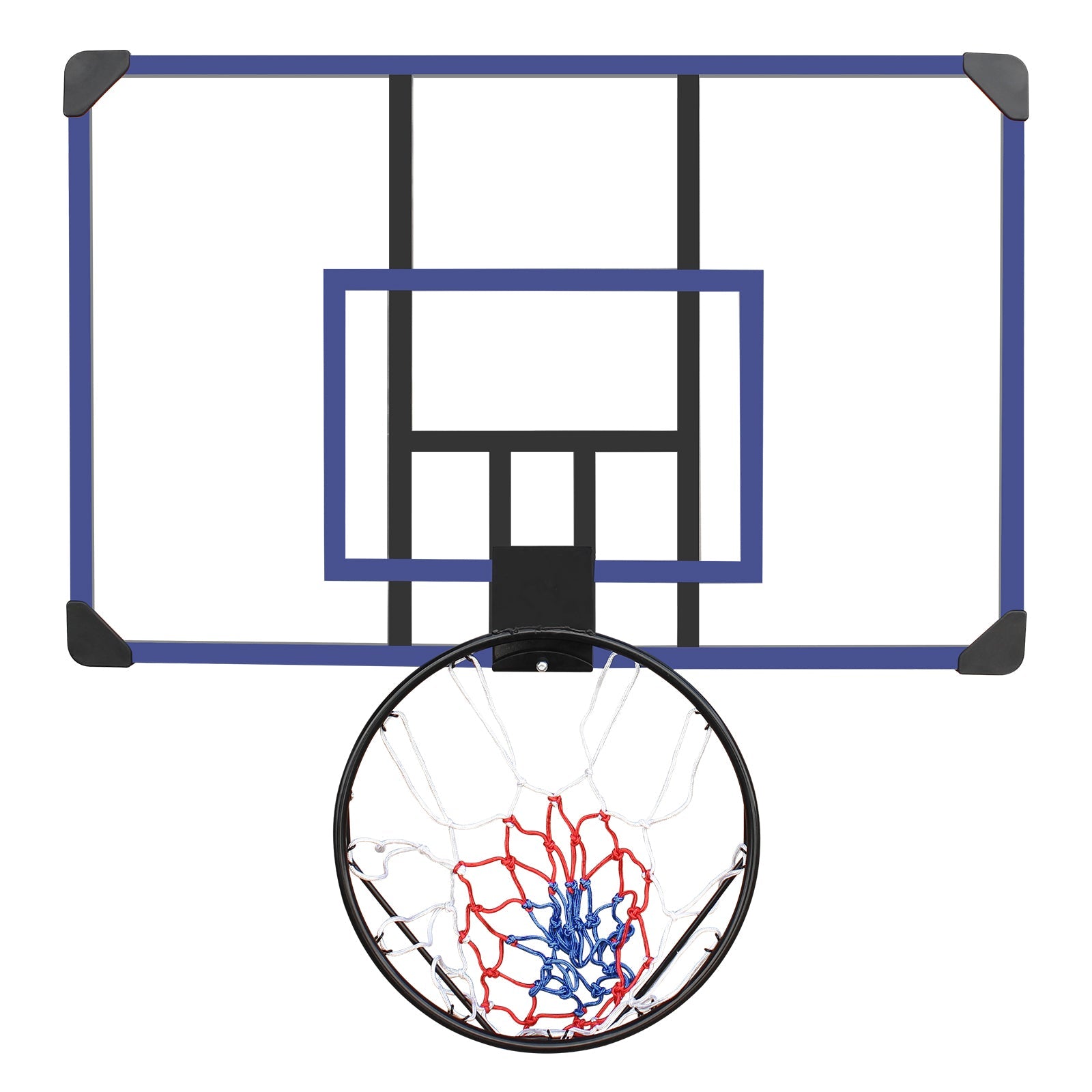 Wall Mounted Basketball Hoop Shatterproof Backboard Foldable Net