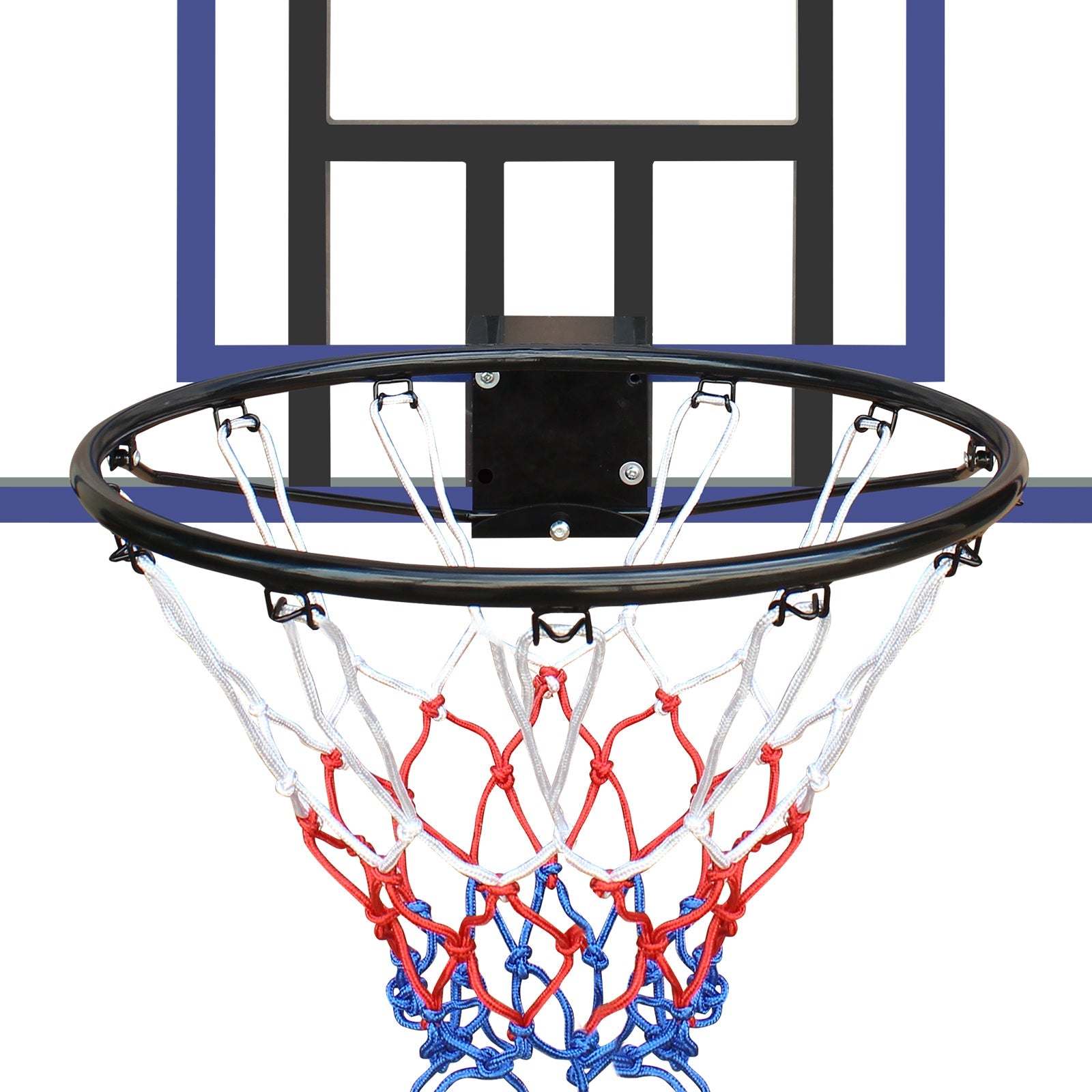 Wall Mounted Basketball Hoop Shatterproof Backboard Foldable Net