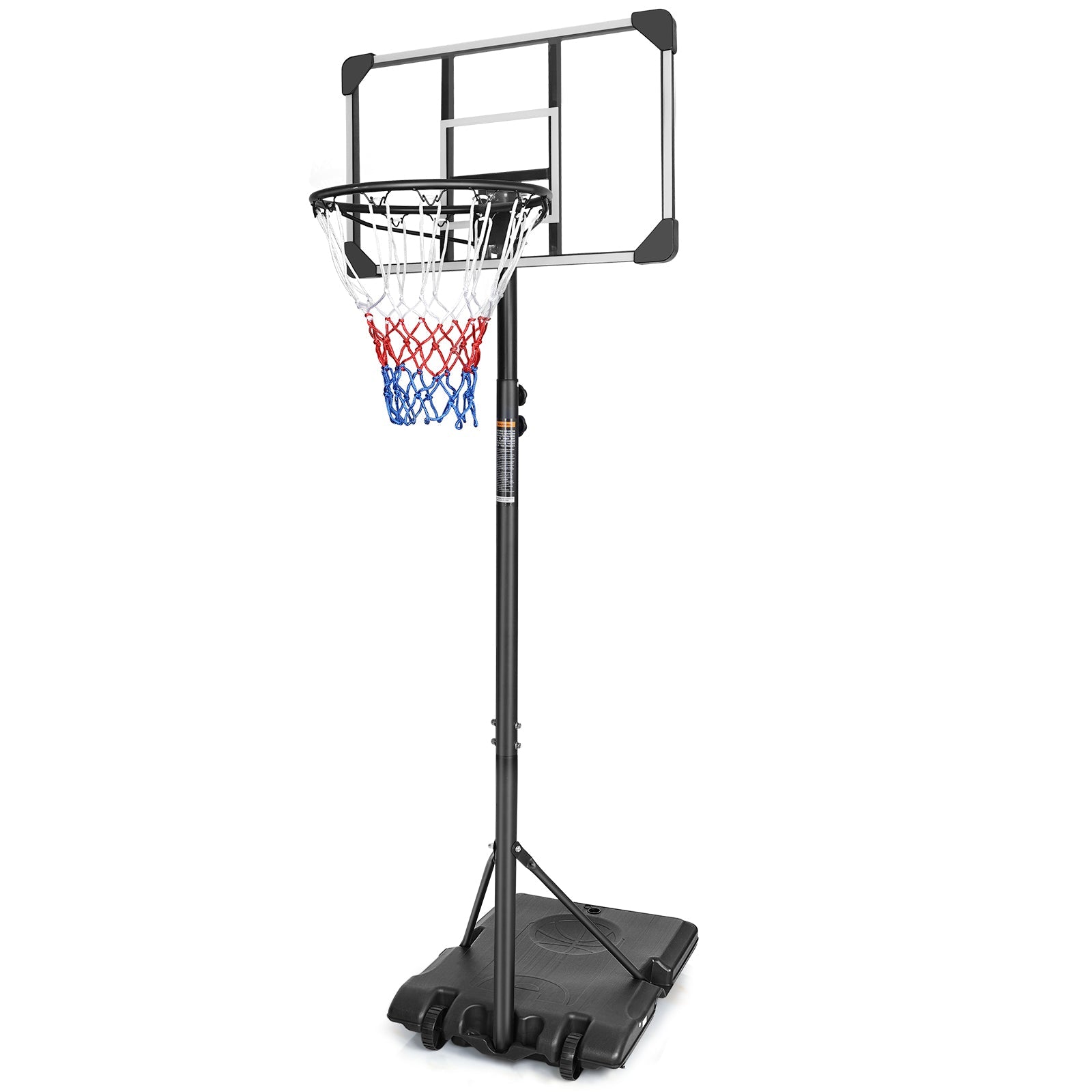 Portable Basketball Goal System Stable Base Wheels Outdoor
