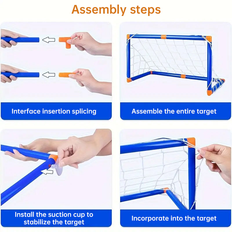 Mini Foldable Soccer Set Detachable Posts Kids Outdoor