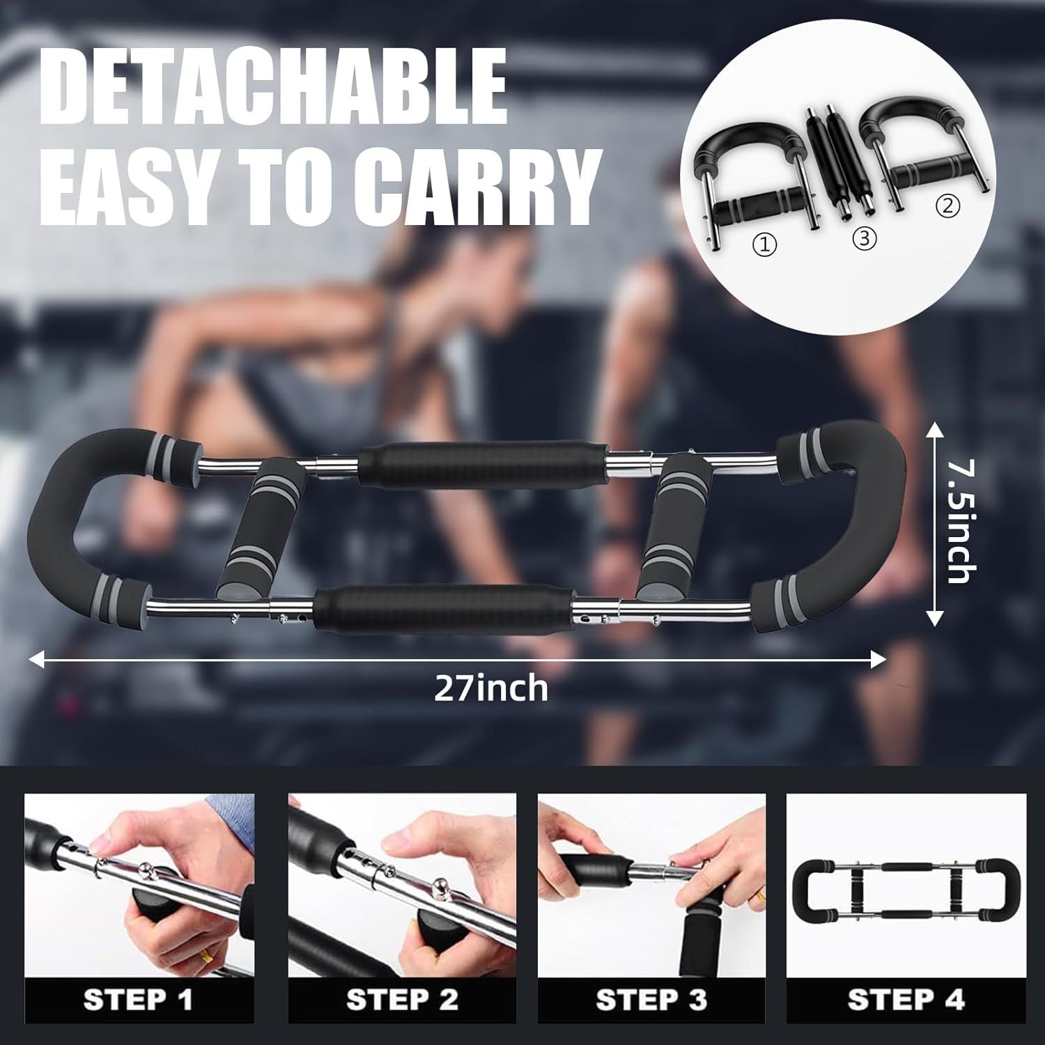 Adjustable Arm Strength Trainer U-Shaped Chest Workout Equipment