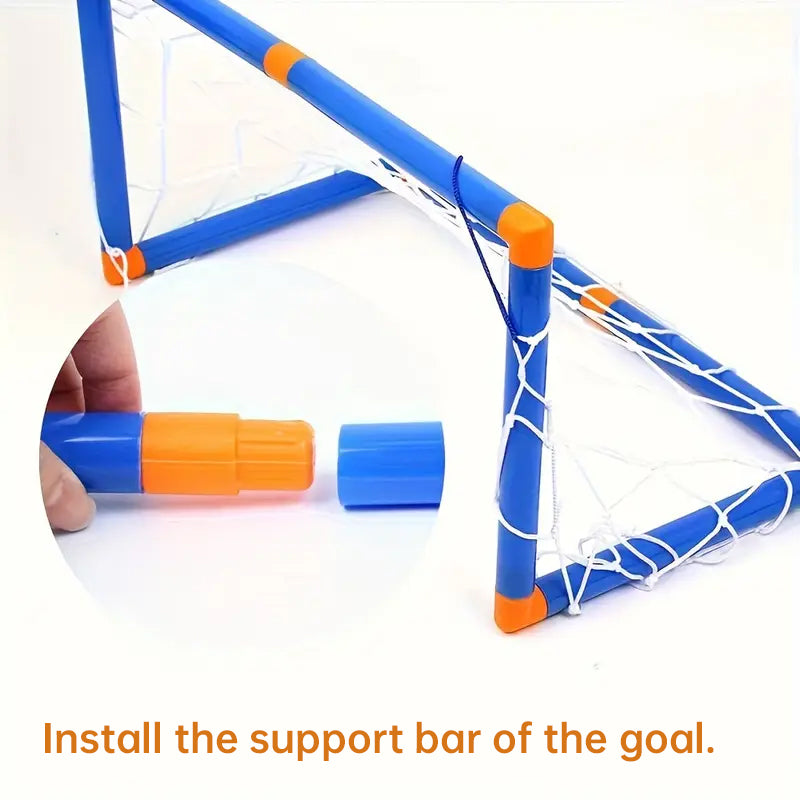 Mini Foldable Soccer Set Detachable Posts Kids Outdoor