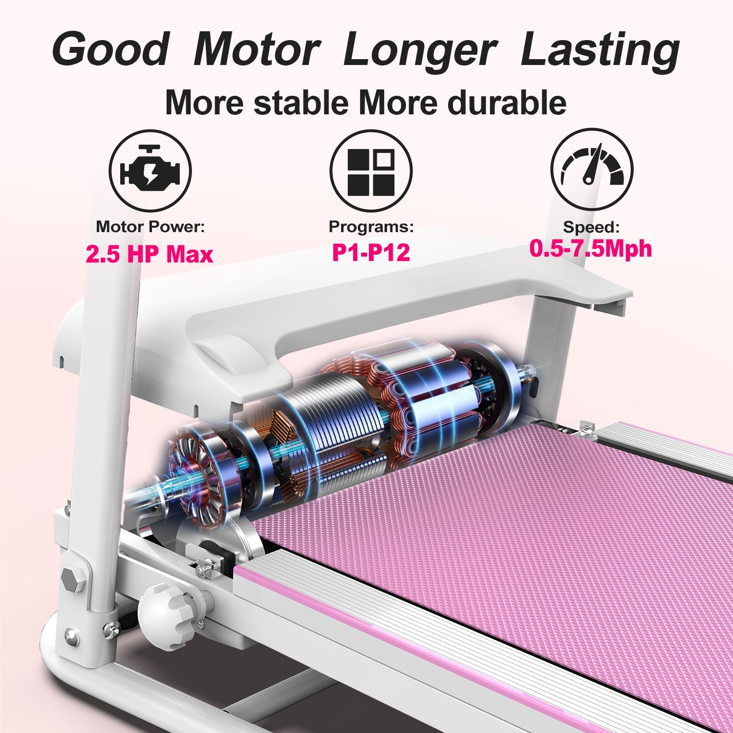 Foldable 2.5HP Electric Treadmill Home Gym Running Machine