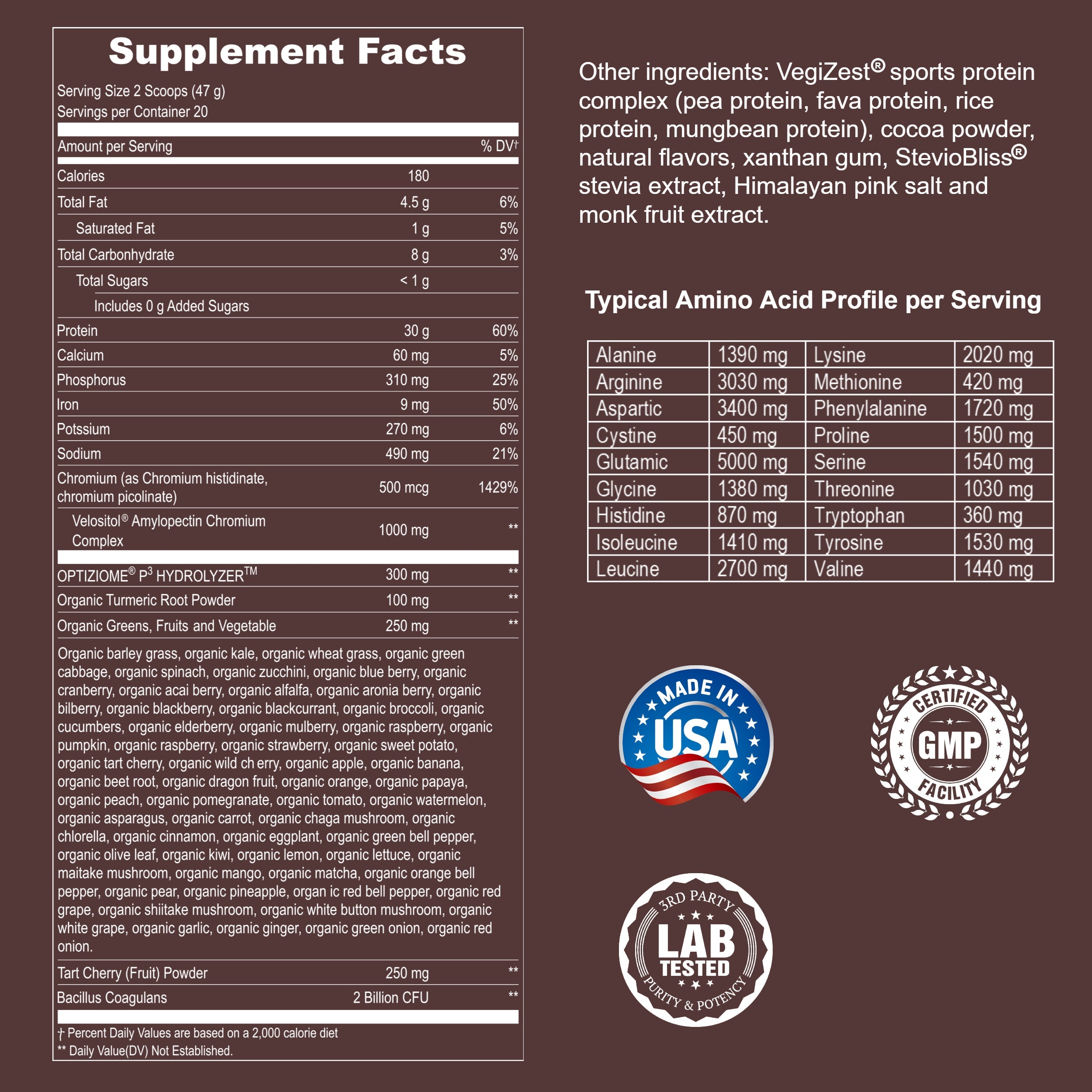 Plant Based Sport Protein Fitness Nutrition Supplement
