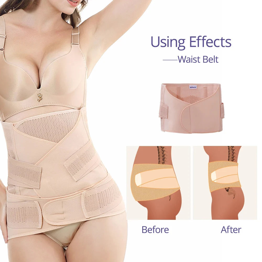 3-in-1 Postpartum Belly Waist Trainer Recovery Belt