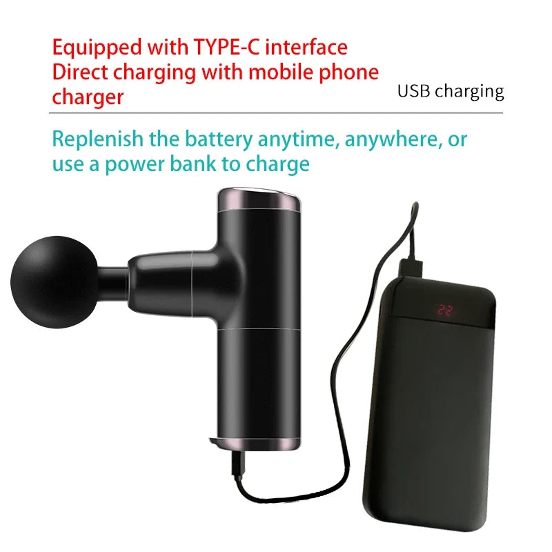 Mini Electric Massage Gun Deep Muscle Percussion Massager