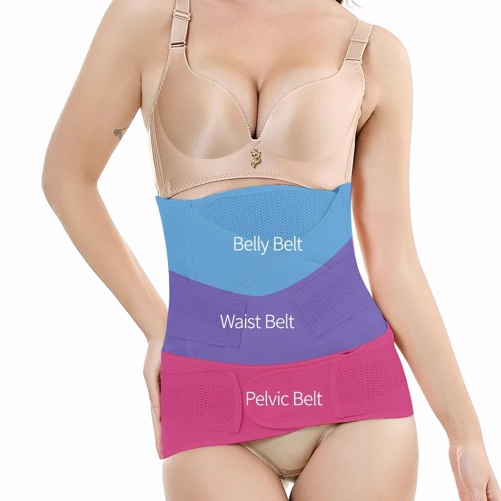 3-in-1 Postpartum Belly Waist Trainer Recovery Belt