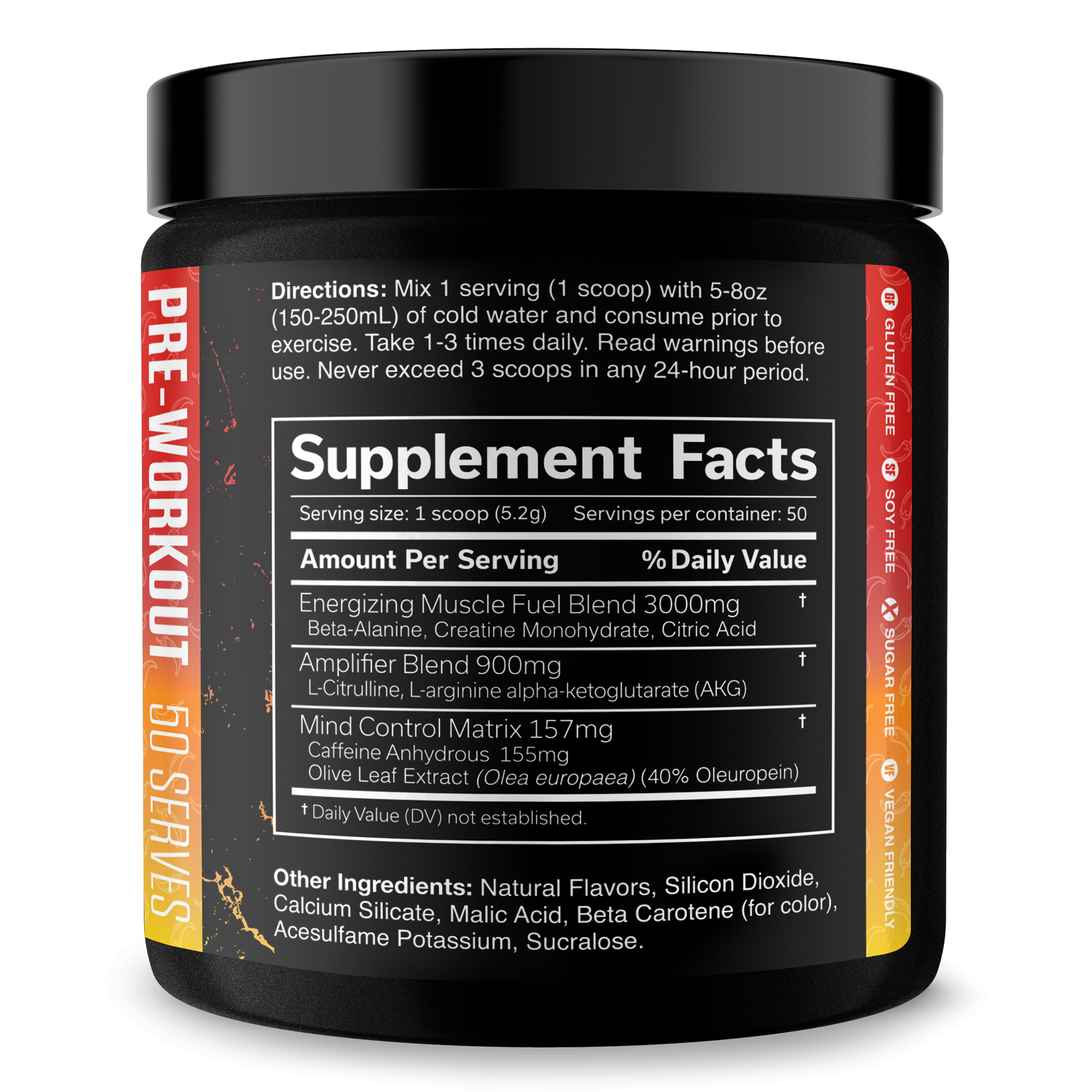 Pre Workout Energy Fitness Supplement