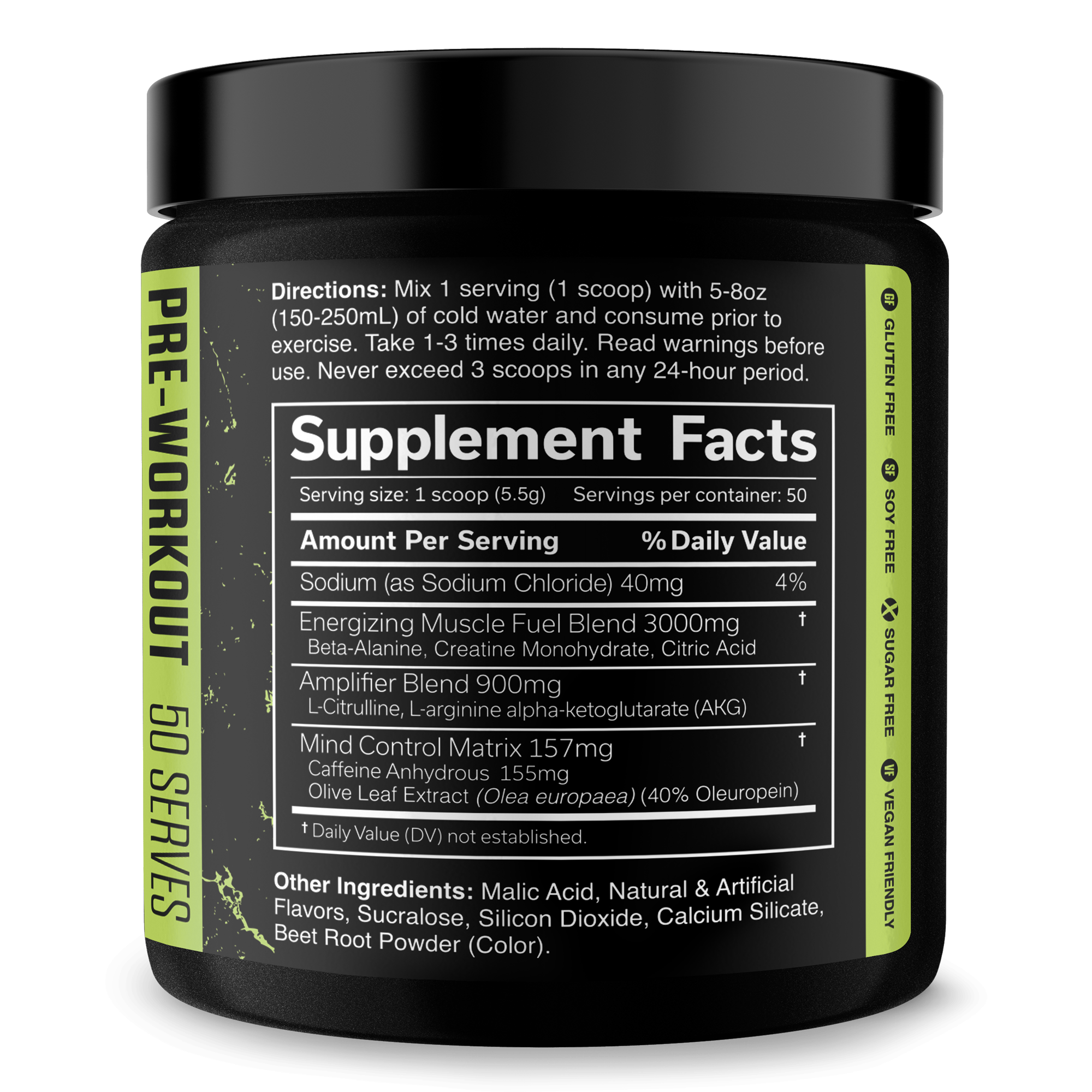 Pre Workout Energy Fitness Supplement