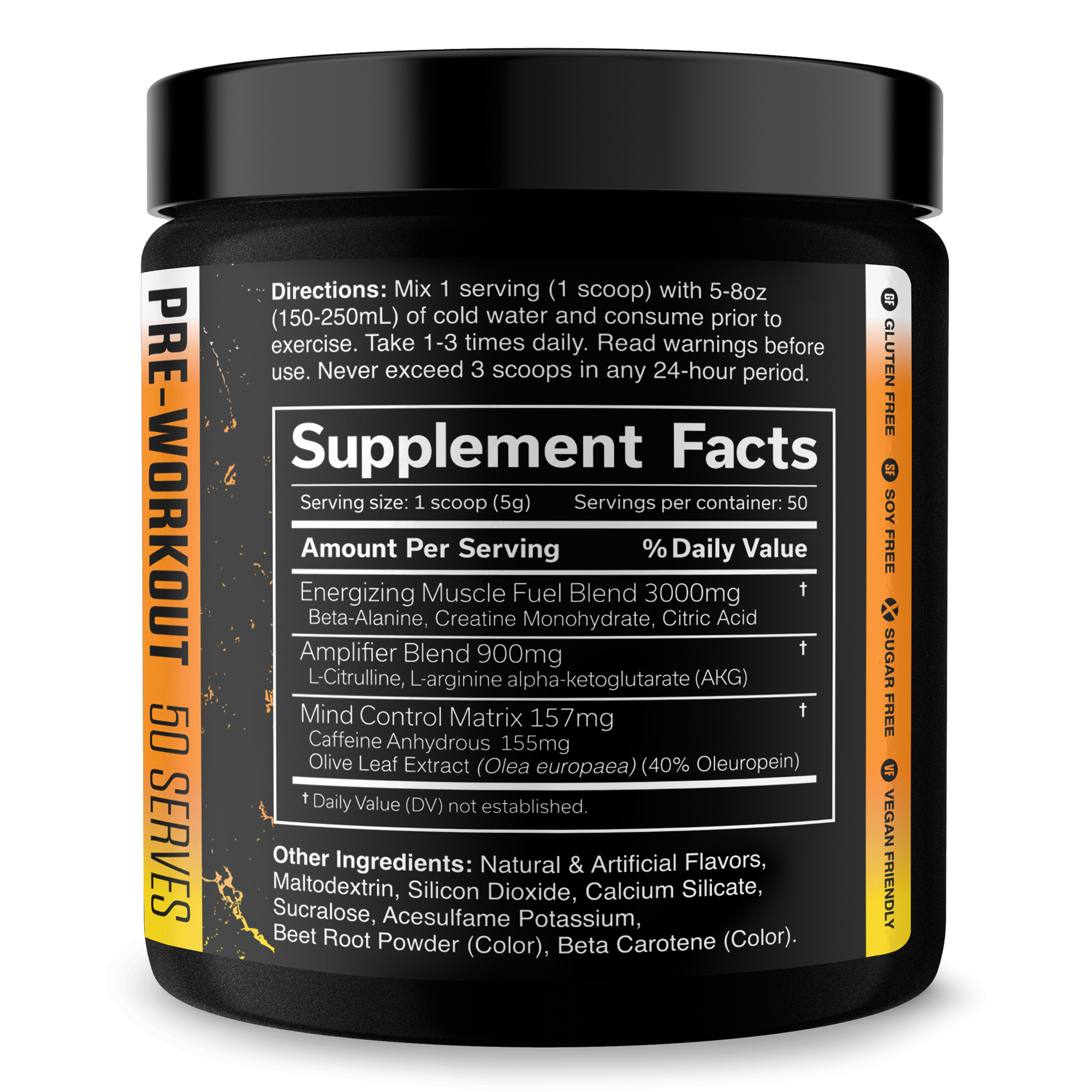 Pre Workout Energy Fitness Supplement
