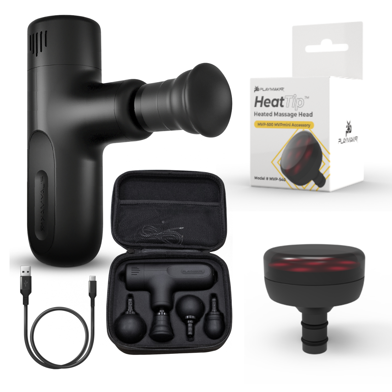 Percussion Massage System Vibration Silicone Massage Heads