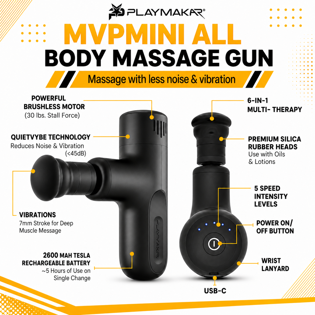 Percussion Massage System Vibration Silicone Massage Heads