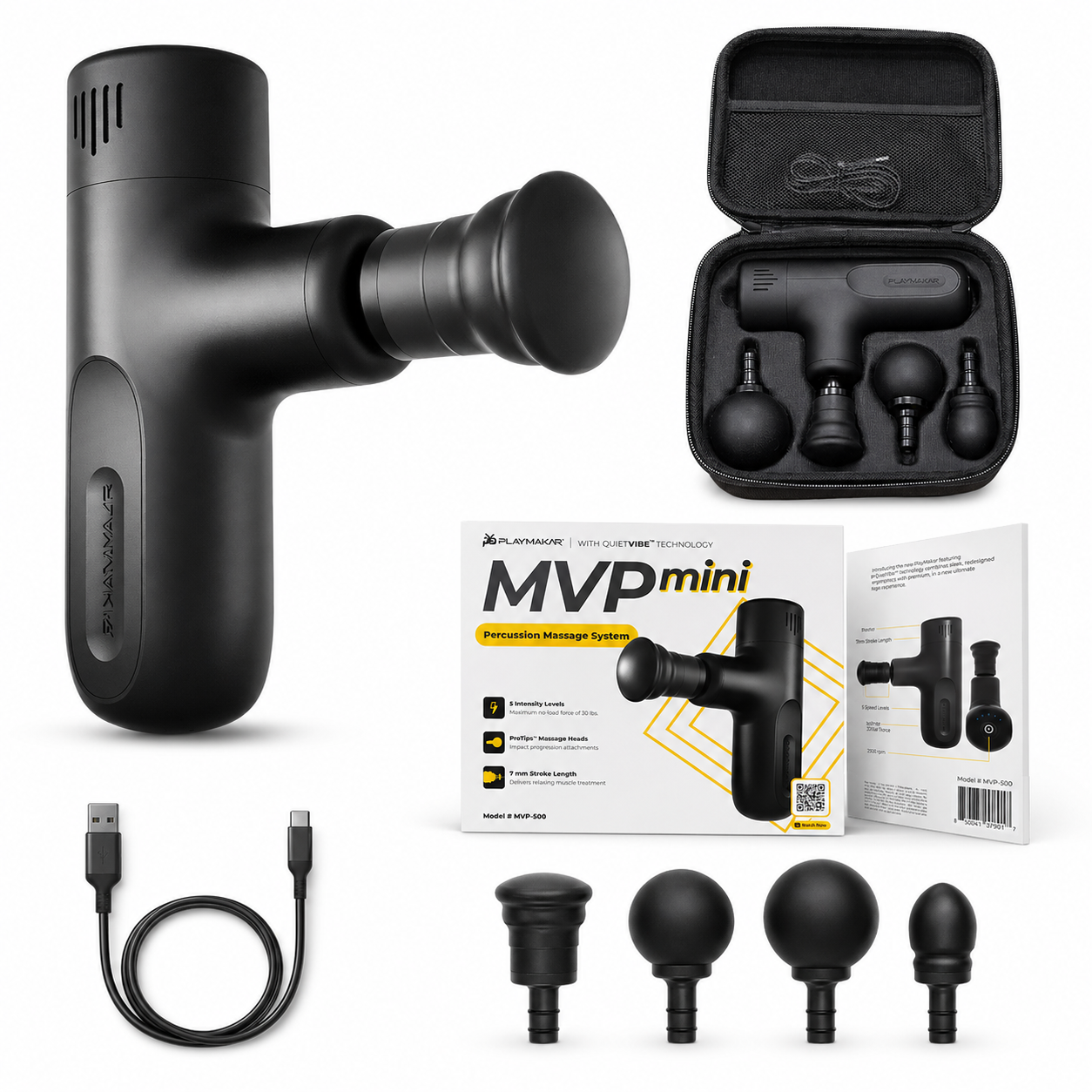 Percussion Massage System Vibration Silicone Massage Heads