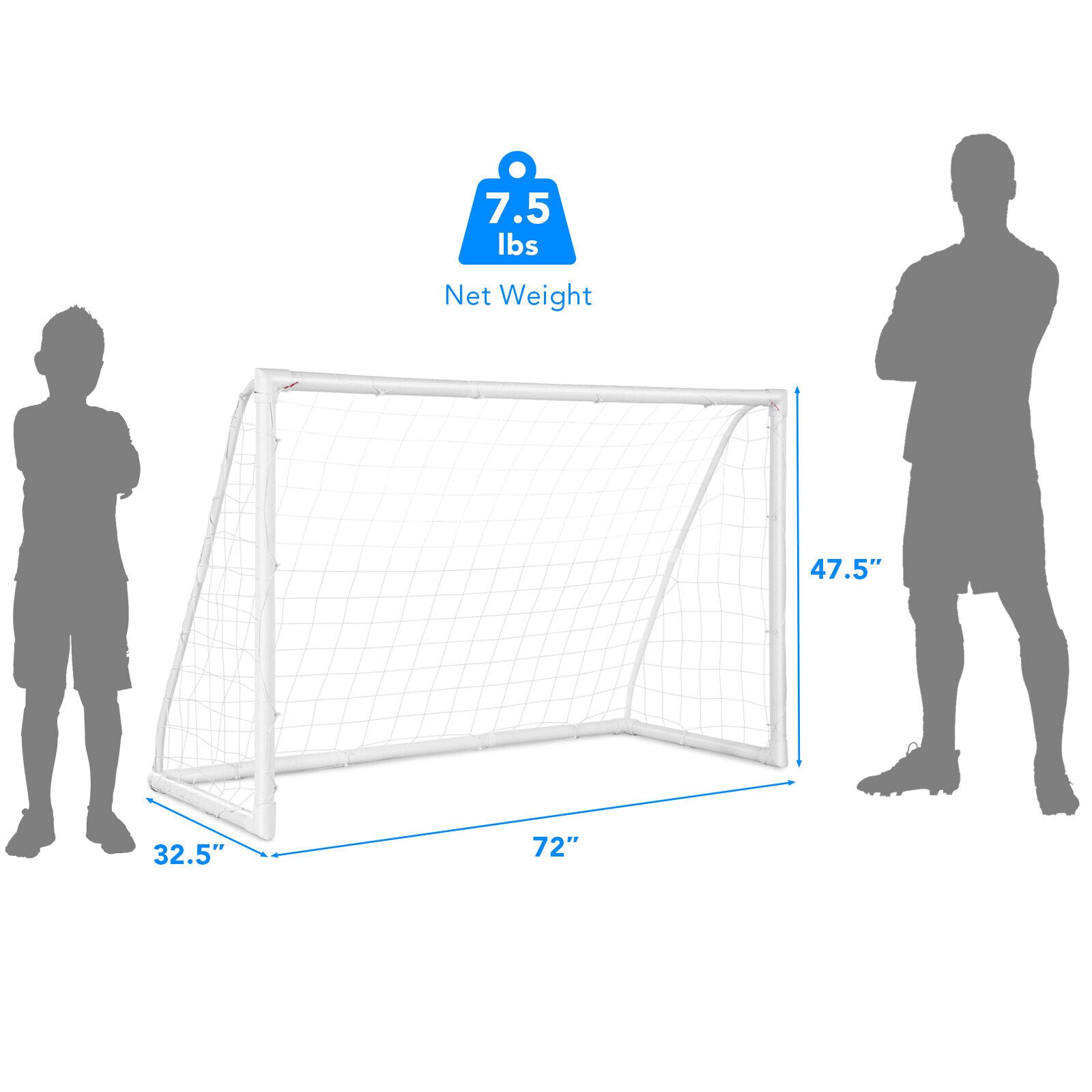 6x4 Feet Soccer Goal Strong UPVC Frame Equipment