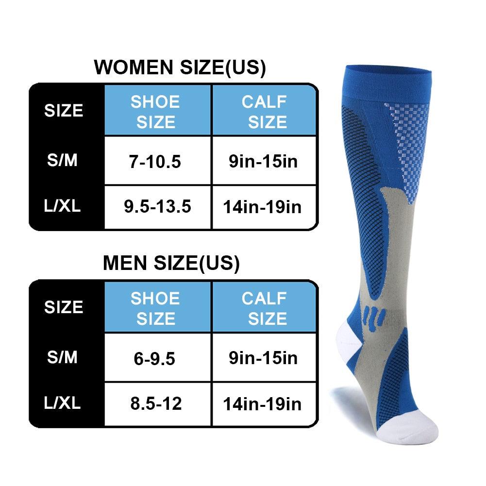 Compression Socks 20-30mmHg Sports Nursing Support Stockings