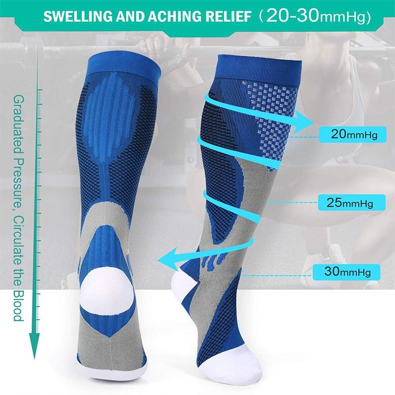 Compression Socks 20-30mmHg Sports Nursing Support Stockings