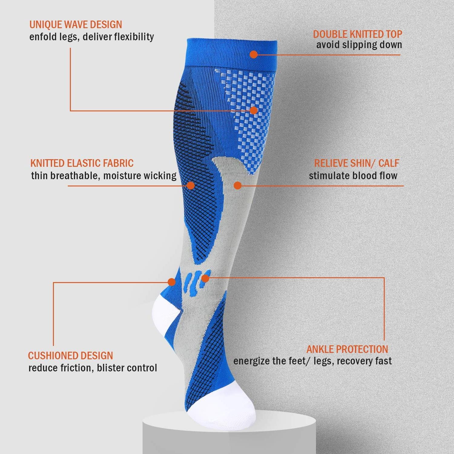 Compression Socks 20-30mmHg Sports Nursing Support Stockings