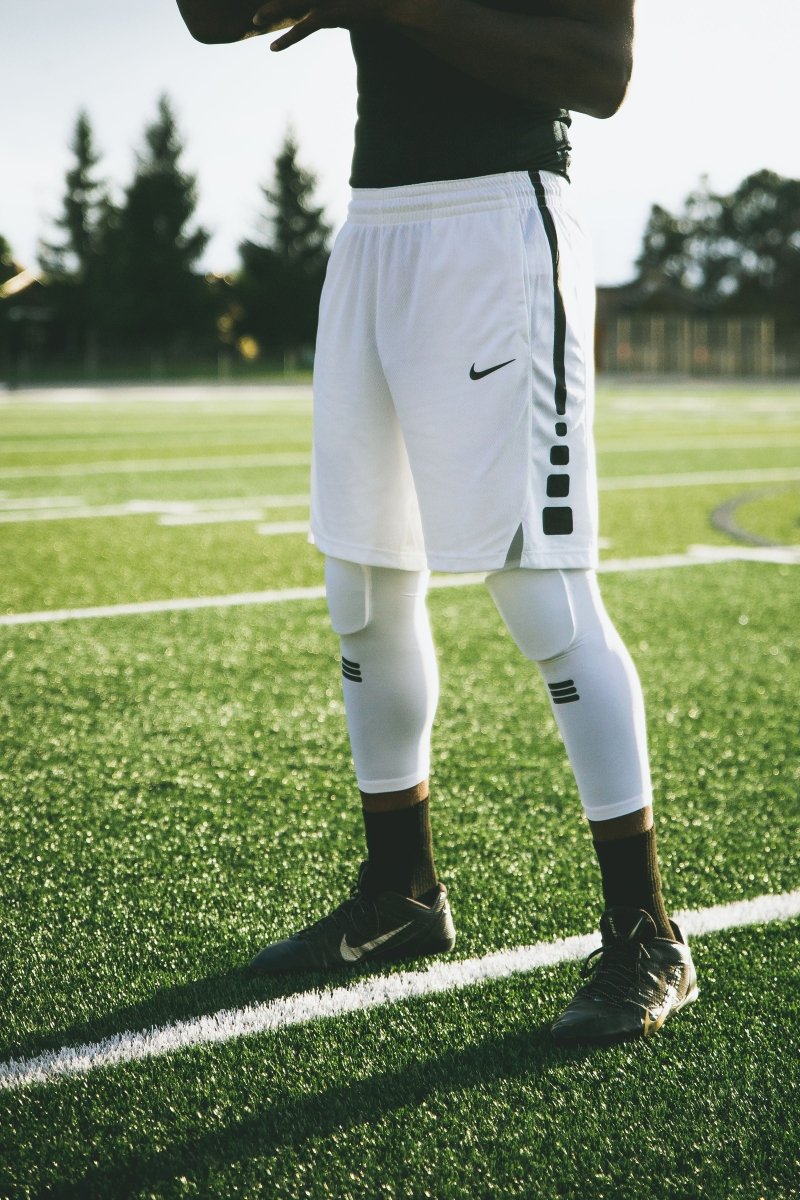 Full Length Padded Knee Sleeve White Protection Gear