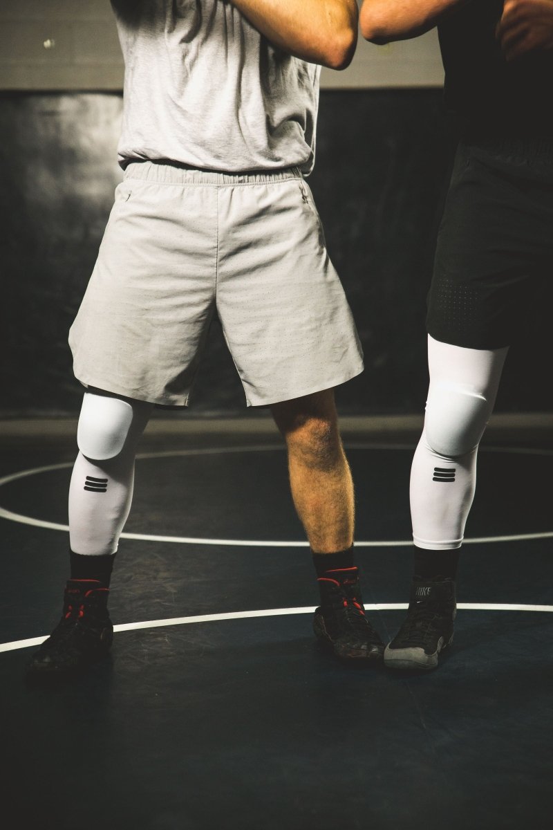 Full Length Padded Knee Sleeve White Protection Gear