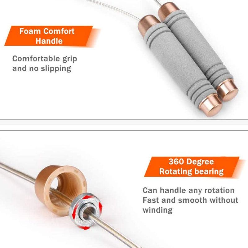 Weighted Steel Wire Jump Rope Anti Slip Handles