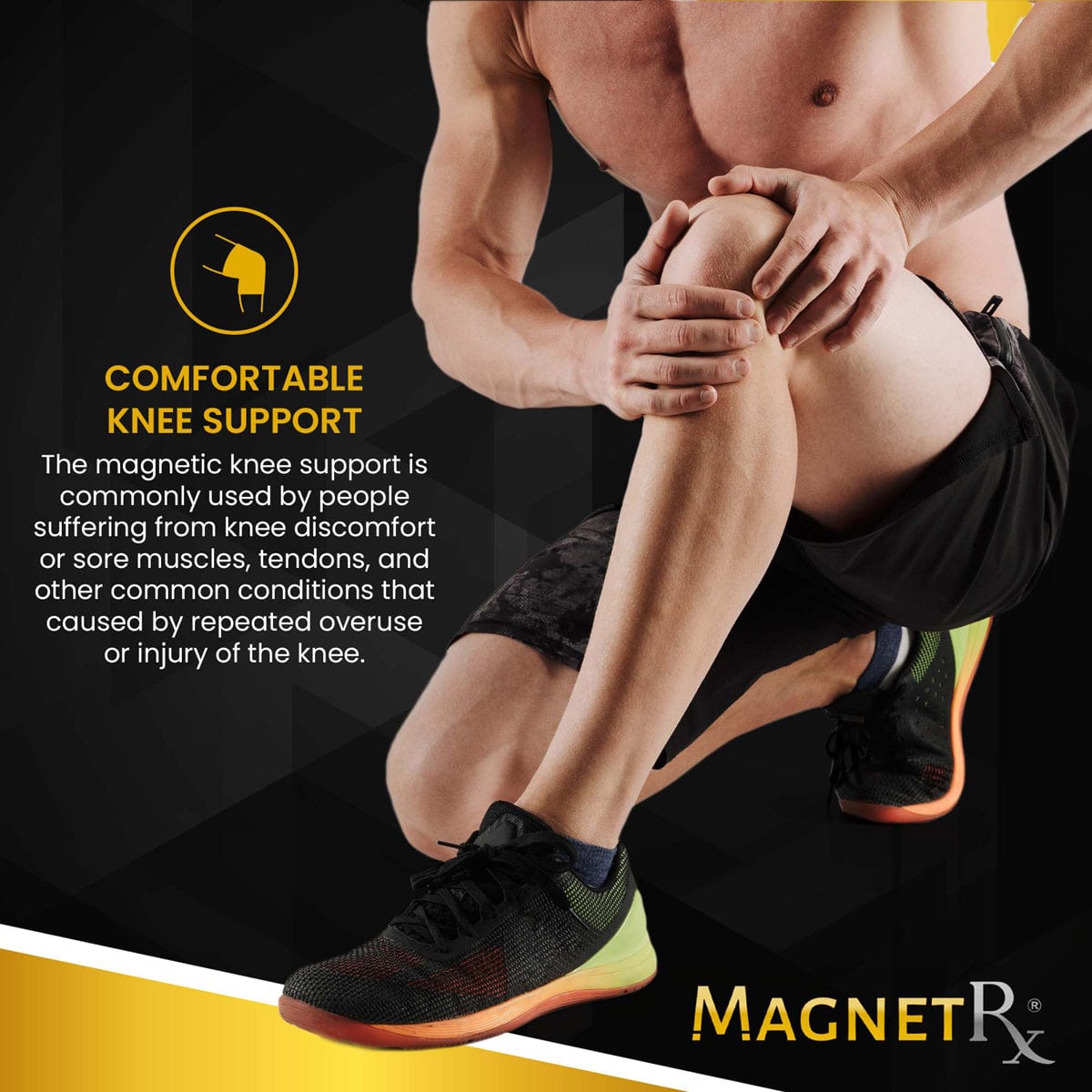 Magnetic Therapy Knee Compression Sleeves Support Pair