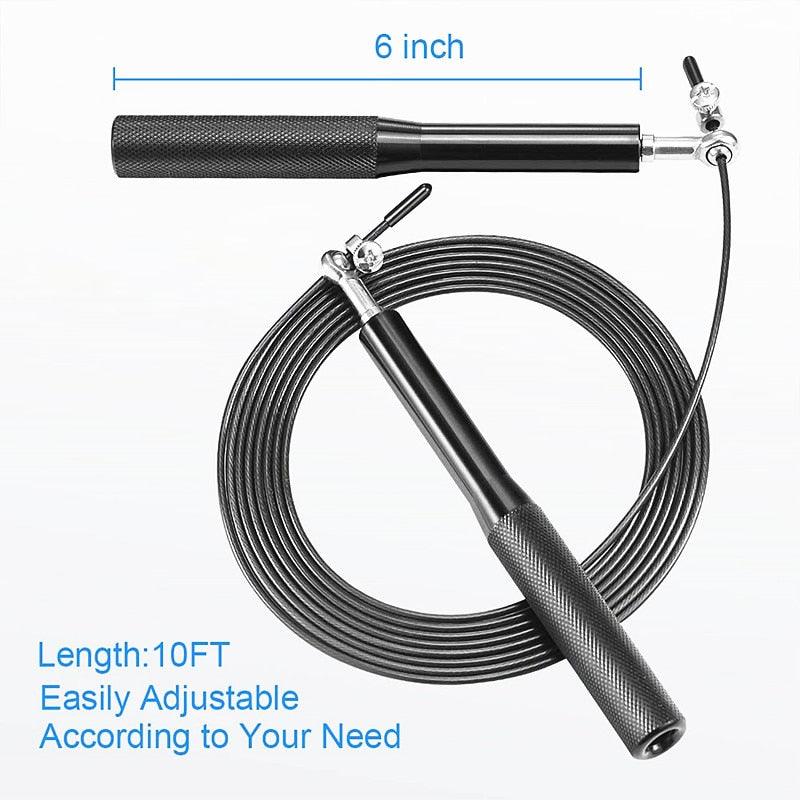 Adjustable Speed Jump Rope Aluminum Handle Fitness Training