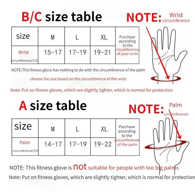 Unisex Weight Lifting Gloves Gym Palm Wrist Protection